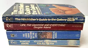 Douglas Adams Anhalter Trilogie Konvolut 4 Taschenbücher Vintage - Bild 1 von 6