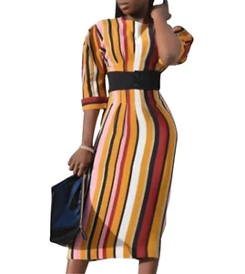 ZARA DRESS PRINTED MIDI DRESS WITH REMOVABLE BLACK BELT AND ZIP SIZE S NEW - Picture 1 of 11