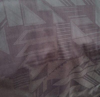 Césped de algodón/rayón reversible Art Deco verde sobre negro muy sutil de Japón Foto 1 de 4