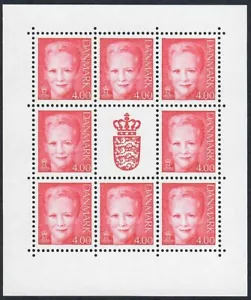 DANIMARCA. 2001. 32 kr. Queen Margrethe, foglio, nuovo di zecca (SM1) - Foto 1 di 1