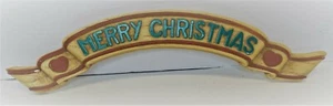 "Cinta de pancarta de pared Homco Feliz Navidad #7503 grano de madera vintage 15" - Imagen 1 de 2