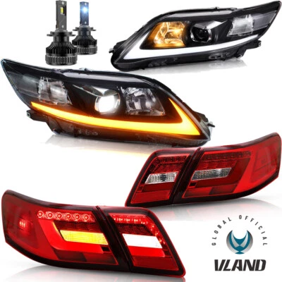 Conjunto de faróis + lanternas traseiras vermelhas + lâmpadas LED para Toyota Camry VLAND Toyota Camry 2010-2011 - Imagem 1 de 4