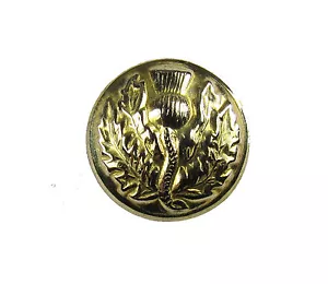 Button Thistle Gold 19mm Medium Pack of 6 R1499 - Picture 1 of 2