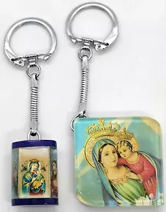 Jungfrau Maria Mutter Jesus Schlüsselanhänger religiöse Lucitus 2er Set - VINTAGE - Bild 1 von 16