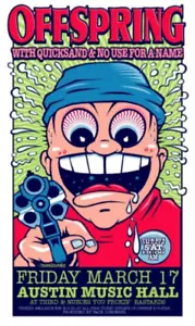 Uncle Charlie - 1996 - Offspring Concert Poster No Use For a Name, Quicksand TX - Picture 1 of 5
