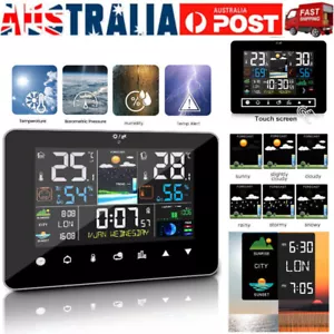 Digital LCD Indoor Outdoor Weather Station Clock Wireless Calendar Thermometer - Picture 1 of 12