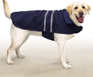 Velvet Soft Dog Coat w/ Reflective Stripes from Casual Canine in 3 colors 6 Size - Picture 1 of 14