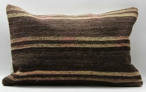  Handmade Turkish Decorative Vintage Kilim Pillow Cover 16'' X 24''(40X60 cm)  - Picture 1 of 4