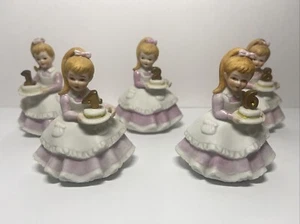 Vintage Lefton China Mädchen Geburtstag Figuren 5 Stück - Bild 1 von 24