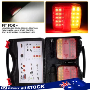 2x Trailer Lights Wireless Magnetic LED Tail Stop Truck Indicator Caravan 12V - Picture 1 of 13