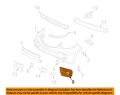 Componentes de parachoques delantero HONDA OEM 10-12 RDX - bisel de lámpara antiniebla 71103STKA01 Foto 1 de 2