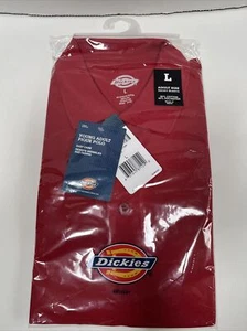 Dickies Men's Short-Sleeve Polo Shirt Red Size L - Picture 1 of 2
