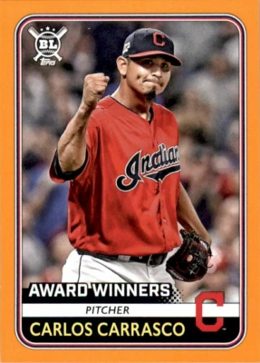 Topps Big League Orange #276 2020 Carlos Carrasco AW Foto 1 de 2