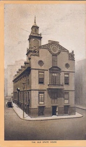 Antigua tarjeta comercial de Singer Sewing Co. 'The Old Statehouse - Boston Mass.' - Imagen 1 de 2