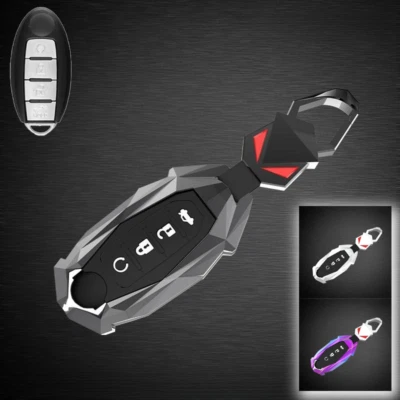 Zinc Alloy Silicone Car Key Fob Case Cover For Nissan 370Z Altima Maxima Murano - Изображение 1 из 4