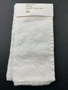 Zara Home Linen Cloth Napkins Rustic Home Decor 17.5" x 17.5" Ivory White - Picture 1 of 4