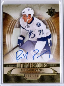 2013-14 UD Ultimate Collection hockey Richard Panik novato automático Lightning/399 - Imagen 1 de 1