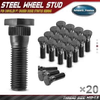 Perno de rueda M12-1.5 20 un. para Chrysler PT Cruiser 01-10 Dodge Stratus Sebring Foto 1 de 4