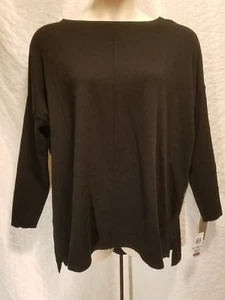 Style&Co Damen Übergröße 1X Pullover 3/4 Arm Pulli Strick Oberteil Bluse schwarz - Bild 1 von 5