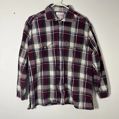 Top Carolina Colores Rojo A Cuadros Manga Larga Bolsillos Frontales Cremallera Para Mujer Talla Med Foto 1 de 4