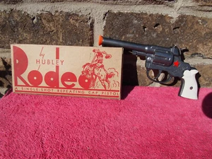 Hubley RODEO 1950's Unfired Diecast Toy Cap Gun New Old Stock w/ Original Box - Picture 1 of 11
