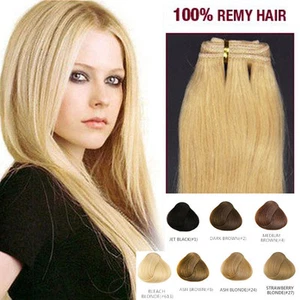 150 cm REMY HAIR AAA EXTENSION WEBEKNÄUEL ECHTHAAR 100% Gewicht 100 gr - Bild 1 von 15