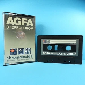 🍒 1x AGFA Stereochrom 90+6 * IEC II Type 2 * Cassette Kassette кассета * 1980 - Bild 1 von 3