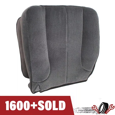 For 02 2003-04 2005 Dodge Ram 1500 2500 Driver Bottom Cloth Seat Cover Dark Gray - Image 1 of 4