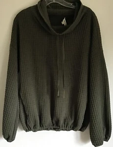 Max Studio London Top Women’s Size M Vicuna Cowl Long Sleeve Blouson Hem Boho - Picture 1 of 3
