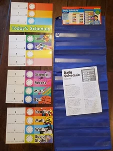Scholastic Daily Schedule Pocket Chart schedule Cards - Picture 1 of 2