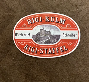 RIGI-KULM * RIGI-STAFFEL • Dr. Friedrich Schreiber etichetta bagagli / adesivo - Foto 1 di 6