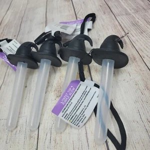Lot Of 4 Halloween HAT Led Mini Glow Stick With Wrist Strap - Picture 1 of 4