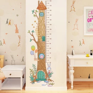 Wandtattoo Wandaufkleber Höhe Messlatte Maßband Baumhaus Kinderzimmer Babyzimmer - Bild 1 von 7