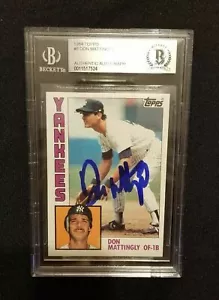 New York Yankees Don Mattingly signierte Rookie-Karte Beckett 1 RC - Bild 1 von 4