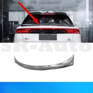 Real Carbon Fiber Rear Tail Trunk Spoiler Wing Trim For Audi Q8 SQ8 2019-2023 - Picture 1 of 4