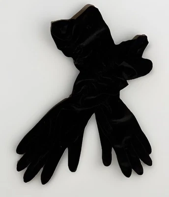 Guantes De Colección Terciopelo Negro Largo Completo Ópera/Disfraz/Noche Damas L (agujero) Foto 1 de 4