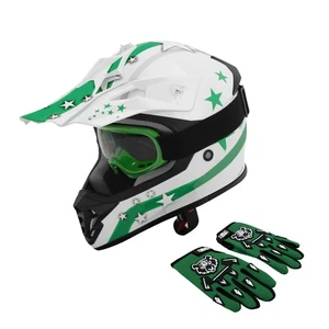 Youth ATV Helmet Goggles Gloves DOT Kids Motorcycle Full Face Dirt Bike Off Road - Bild 1 von 18