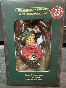 C Bearmint Boyds Bears Resin Beary Best Ornament Celeb 25 Year - Picture 1 of 4