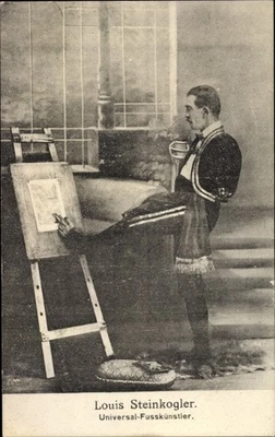 Ak Universal Fußkünstler Louis Steinkogler - 10352387 - Bild 1 von 2