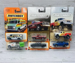 6x Matchbox- F-150 Hilux Dodge D200 Ford Courier Ruff Rider Van MBX Garbage - Picture 1 of 21