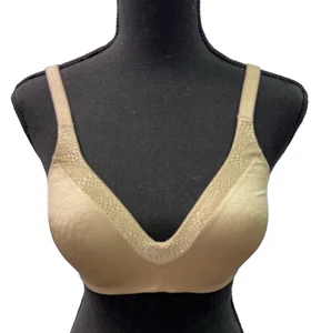 WARNERS 01275 BEIGE 36C WIRELESS BRA - Picture 1 of 4