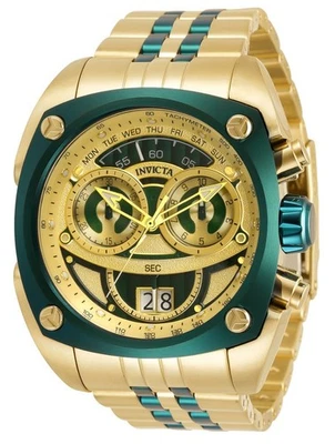 Invicta Reserve Swiss Ronda 8040.N Caliber Men's Watch 48mm, Gold, Green 32074 - Image 1 of 4