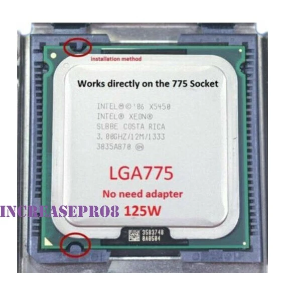 Intel Xeon X5460 E5440 E5450 X5450 LGA775 Processor CPU - Image 1 of 1