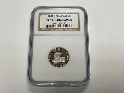 2004-S 5C JEFFERSON KEELBOAT NICKEL PROOF NGC PF69 UCAM ULTRA - Image 1 of 4