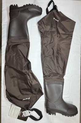 FROGG TOGGS ' MENS ' REGULAR CLEATED HIP WADERS ' BROWN ' SIZE 8 - Image 1 of 4