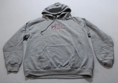 Женский пуловер с капюшоном Gildan Zeta Tau Alpha Zeta AP2 серый/красный средний - Изображение 1 из 4