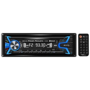 POWER ACOUSTIK SINGLE-DIN DIGITAL MEDIA RECEIVER w/ DETACHABLE CARBON FACEPLATE - Picture 1 of 3