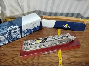 LARGE MODEL SHIP CRUISE Ship Model SMERALDA Pewter Limited Edition COSTA Boat - Picture 1 of 4