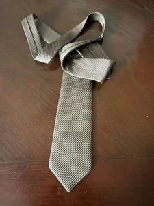 Brioni Men’s Necktie Handmade 100% Silk Italy Red/Black Geometric Pattern - Picture 1 of 4