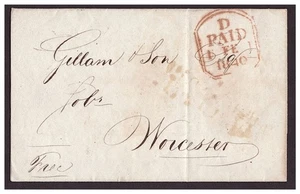 February 1840 pre-stamp cover from Southwark to Worcester. - Picture 1 of 2